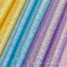 Rainbow Gltter Bridal en dentelle en tulle pour la robe tissu de tibilé